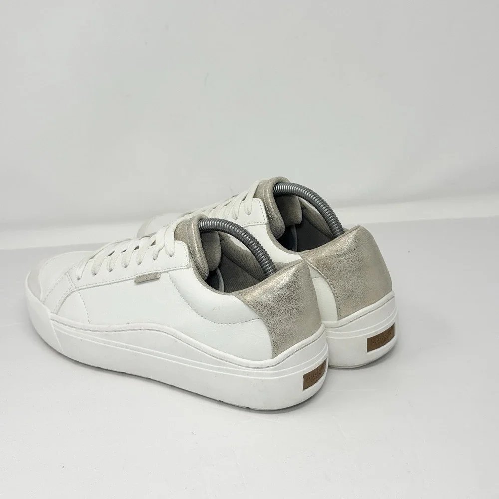 Dr Scholl's Women's Time Off Sneaker Size 9.5M White Gold Faux Leather - Picture 7 of 13